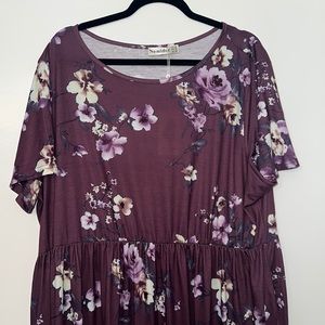 Floral purple maxi dress